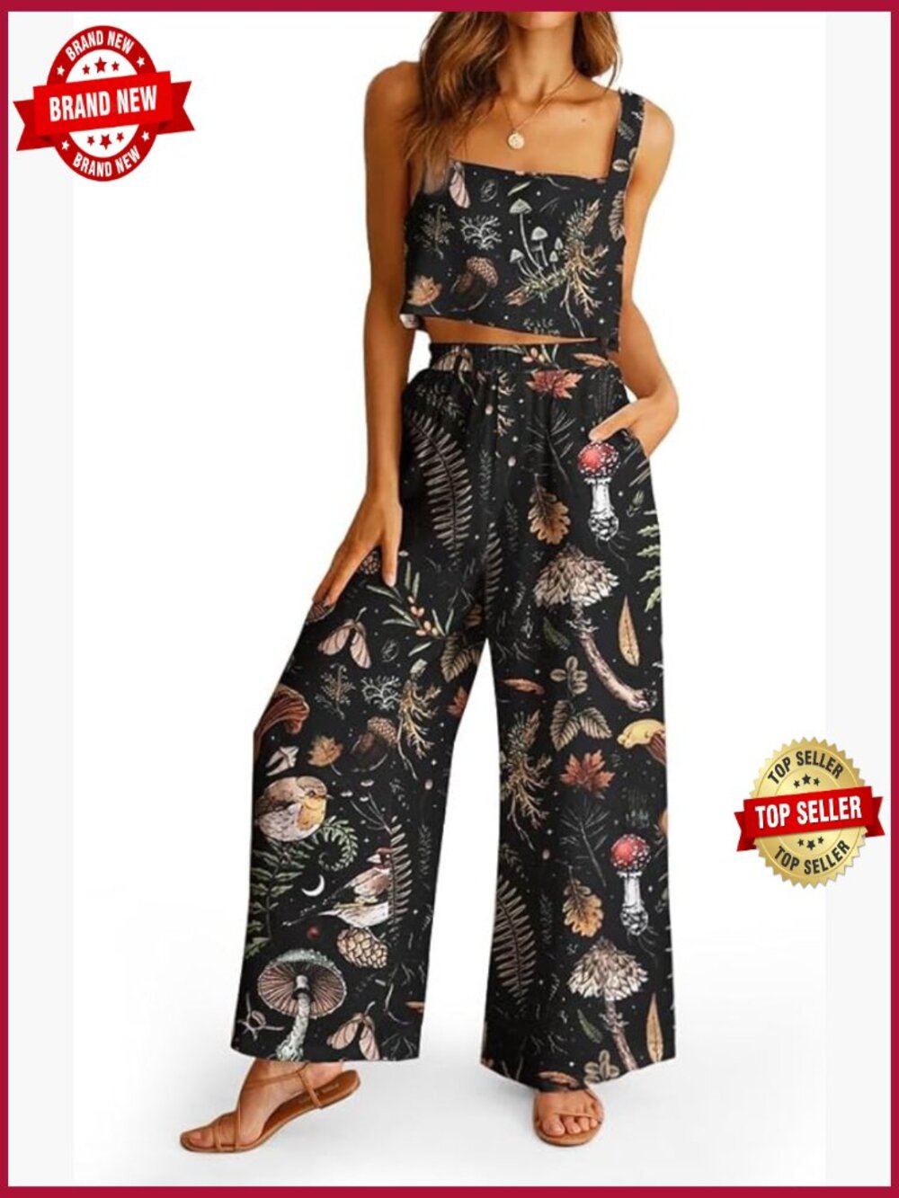 2 Piece Sets for Women Crop Top Wide Leg Pants Lounge Set Vacation Clothes